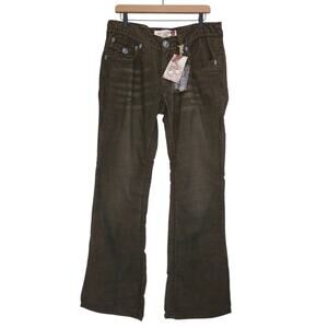 VTG NEW Laguna Beach Jeans Santa Monica Beach Bootcut Corduroy Long Sz 34 FLAW
